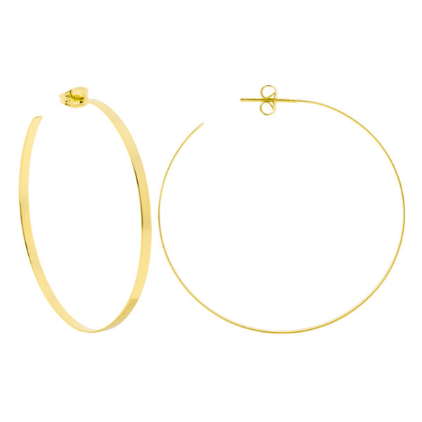 ARO FINO PLANO 50MM CHAPADO ORO