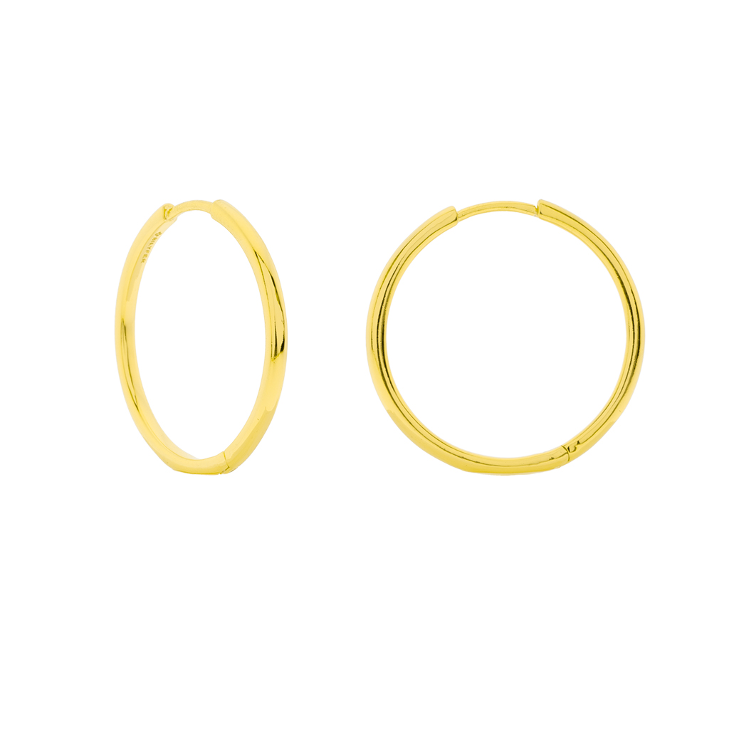 21mm Closed Rounded Gold-Plated Hoop