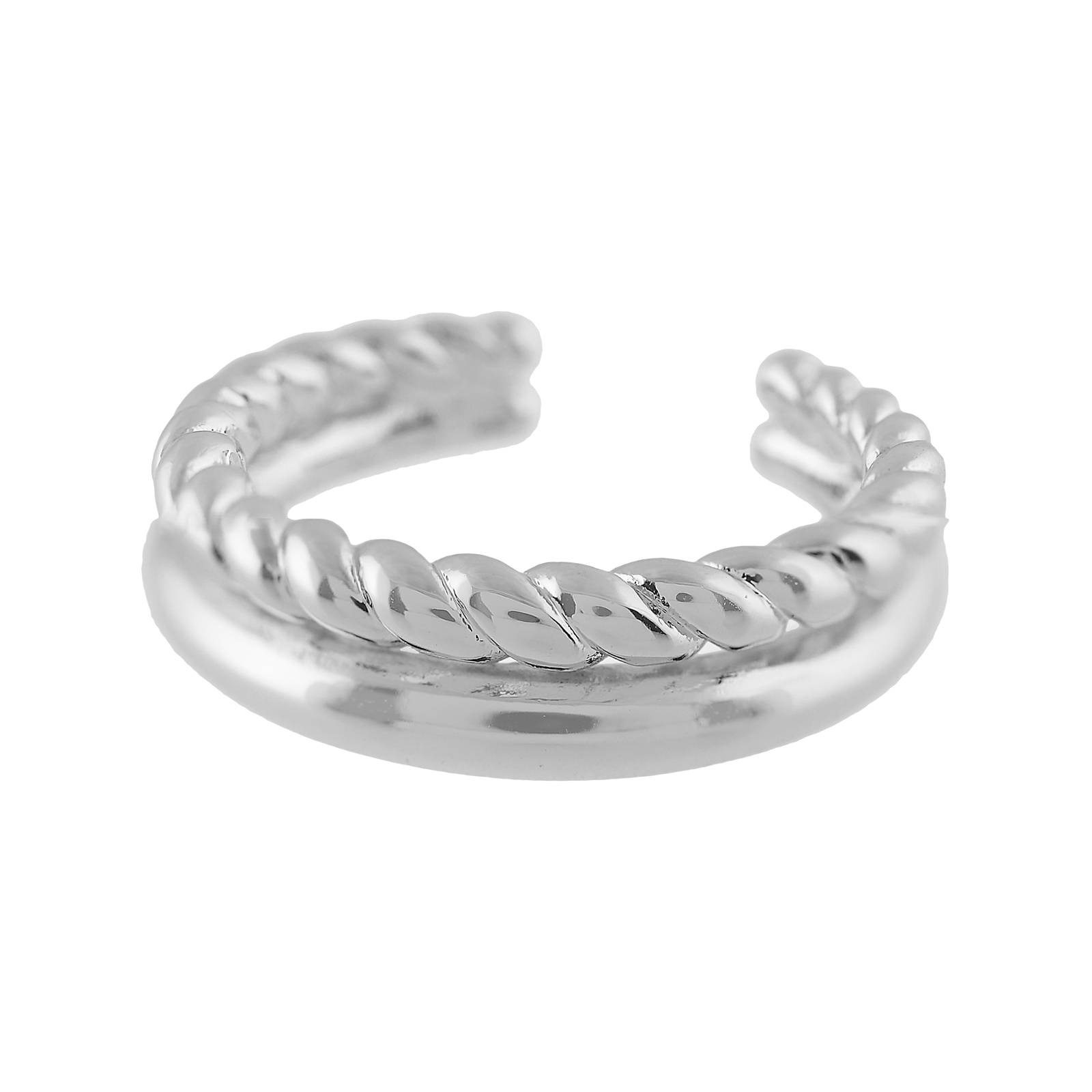 RHODIUM-PLATED UNIVERSAL SIZE RING