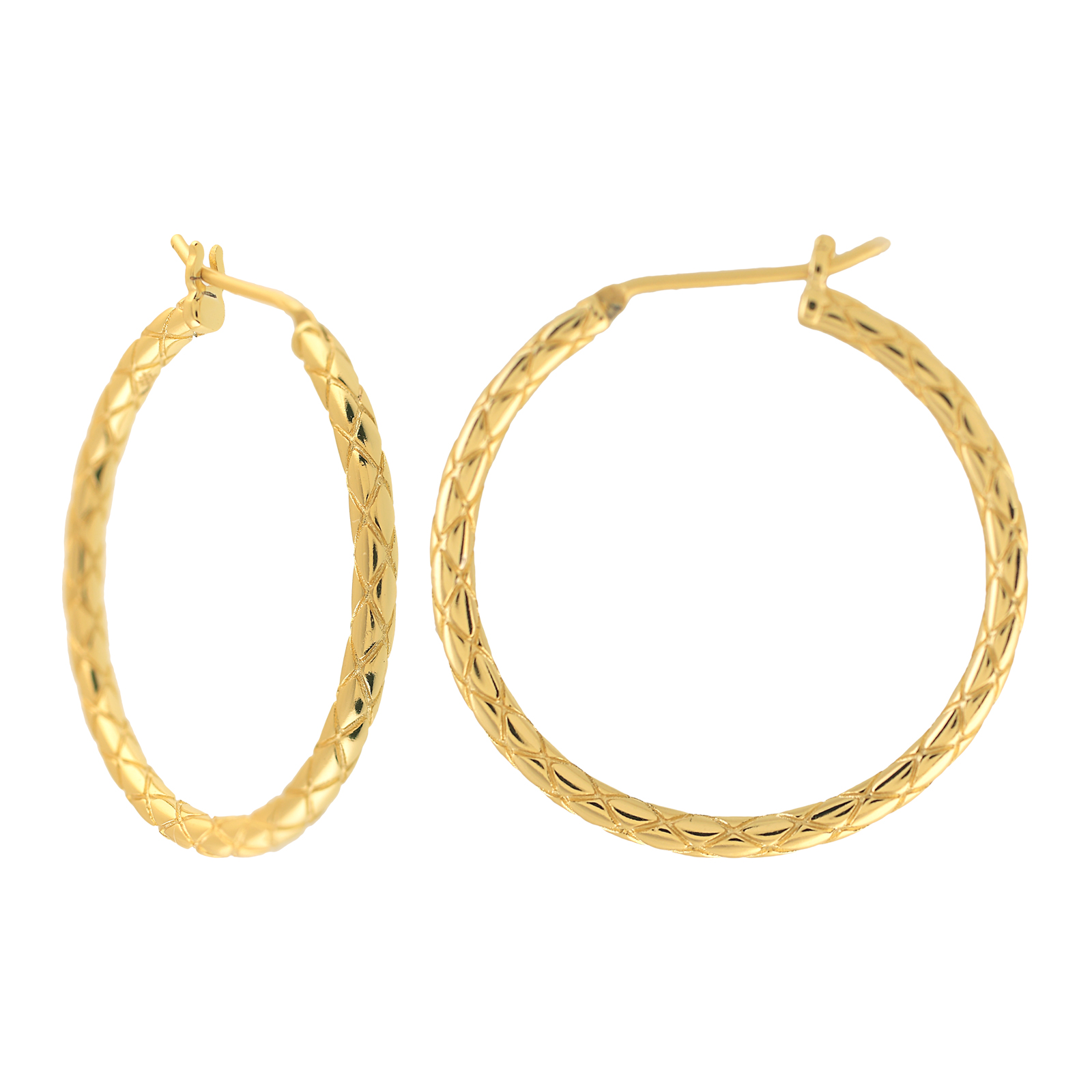 ARO RIZADO 28MM CERRADO CHAPADO EN ORO