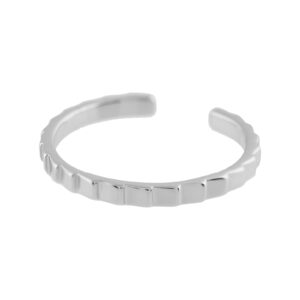 24MM RHODIUM PLATED RING