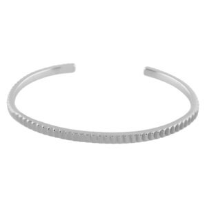 CURLY HOOP 35MM RHODIUM PLATED