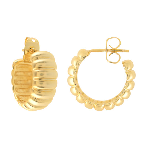 ASYMMETRIC EARRING WITH RHODIUM PLATED ZIRCONIA