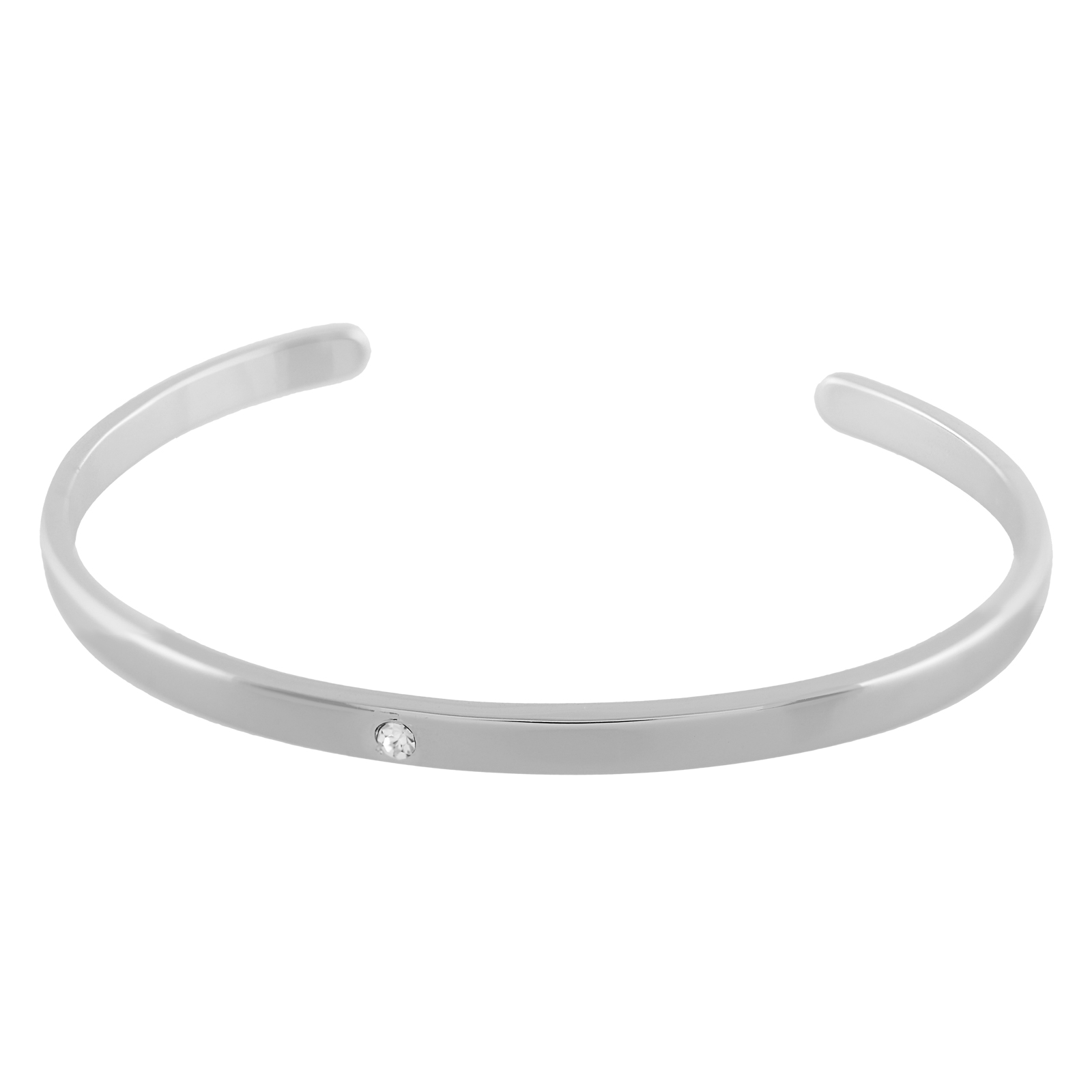 DOUBLE RING 22MM CLOSED RHODIUM PLATED