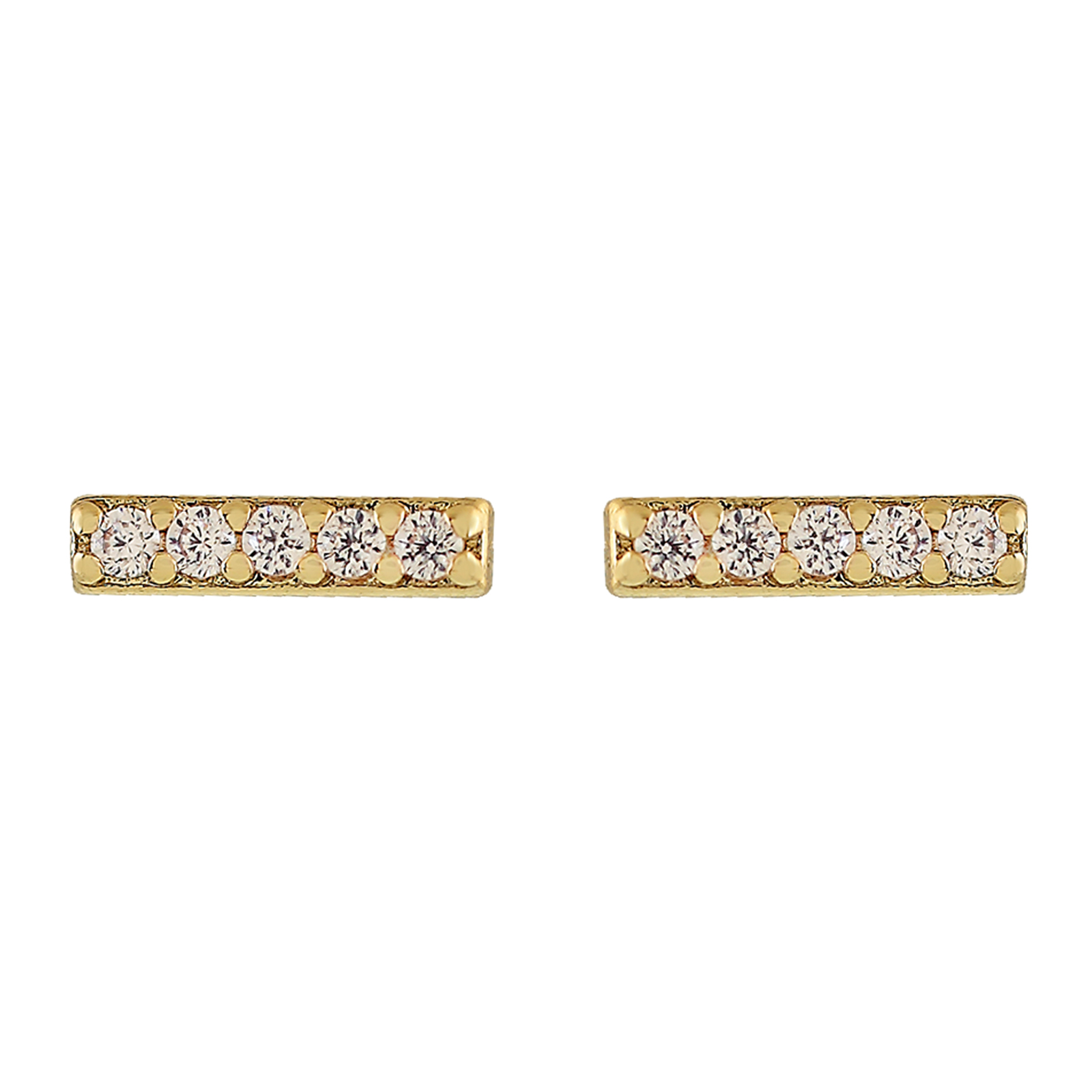 BAR EARRING WITH 3 ZIRCONIA