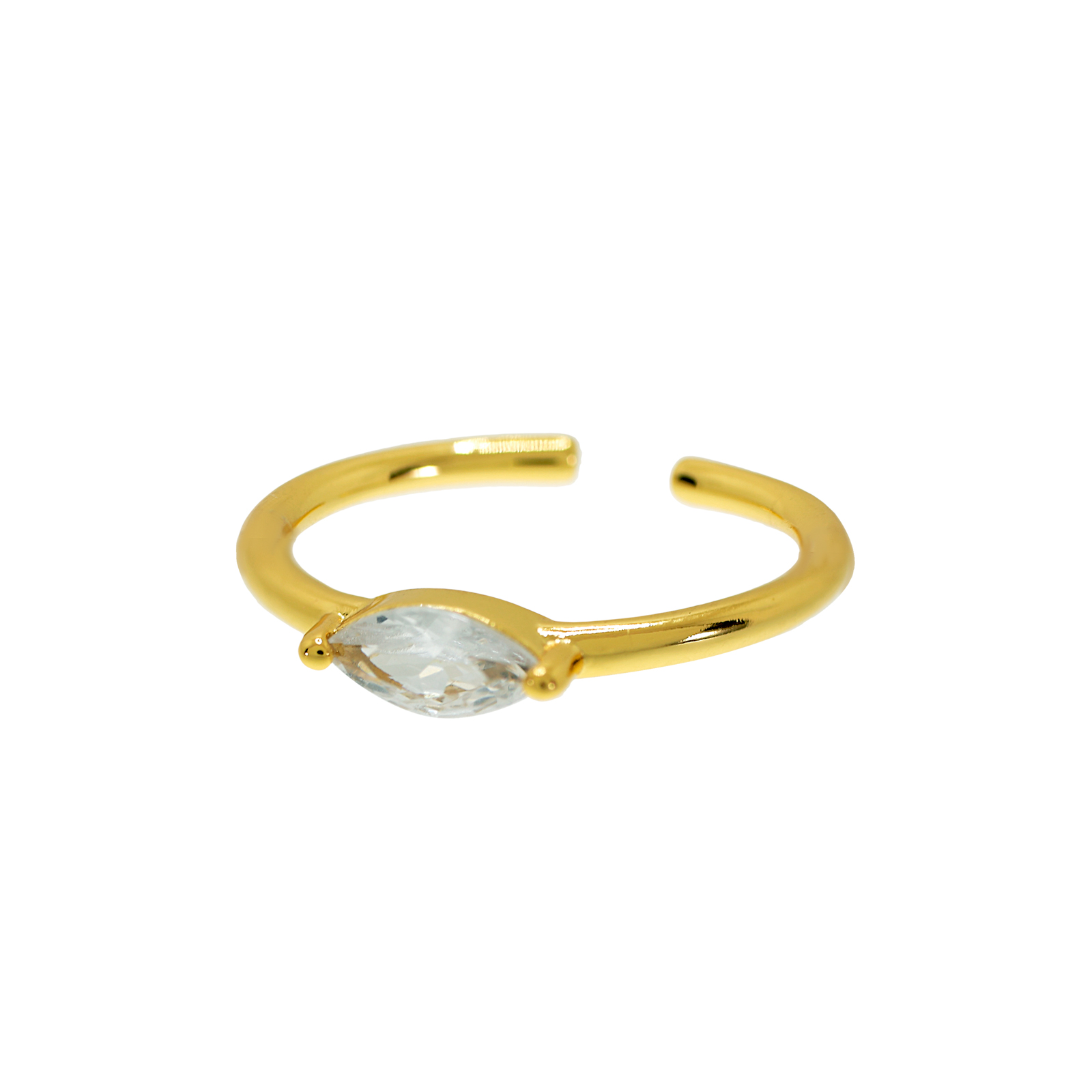UNIVERSAL RING WITH OVAL ZIRCONIA