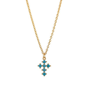 TURQUOISE CROSS NECKLACE