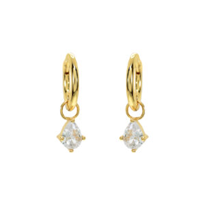 10MM HOOP WITH ZIRCONIA DROP