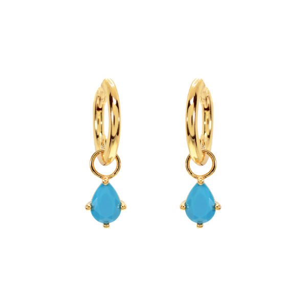 10MM HOOP WITH ZIRCONIA DROP