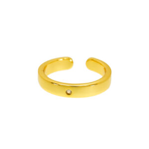 UNIVERSAL SMOOTH RING WITH ZIRCONIA