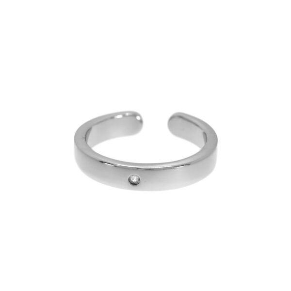UNIVERSAL SMOOTH RING WITH ZIRCONIA