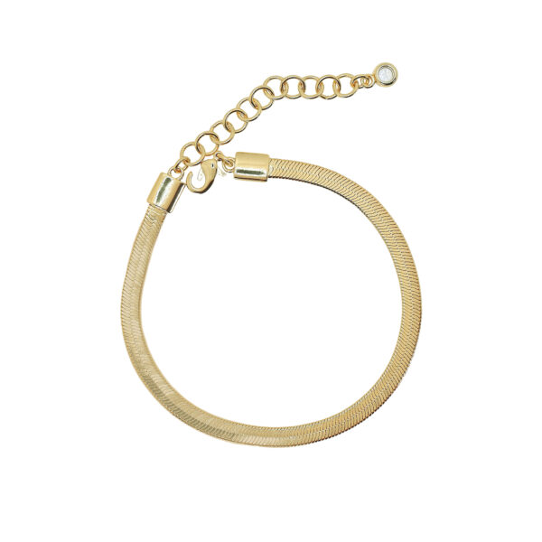PULSERA DE MALLA DE 4MM CON 16+3CM Y CIRCONITA