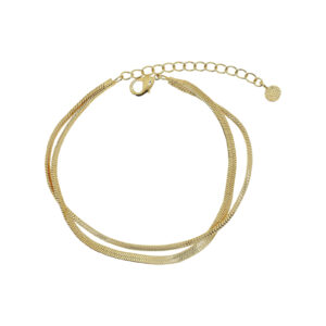 PULSERA DE MALLA DOBLE CON 16+3CM