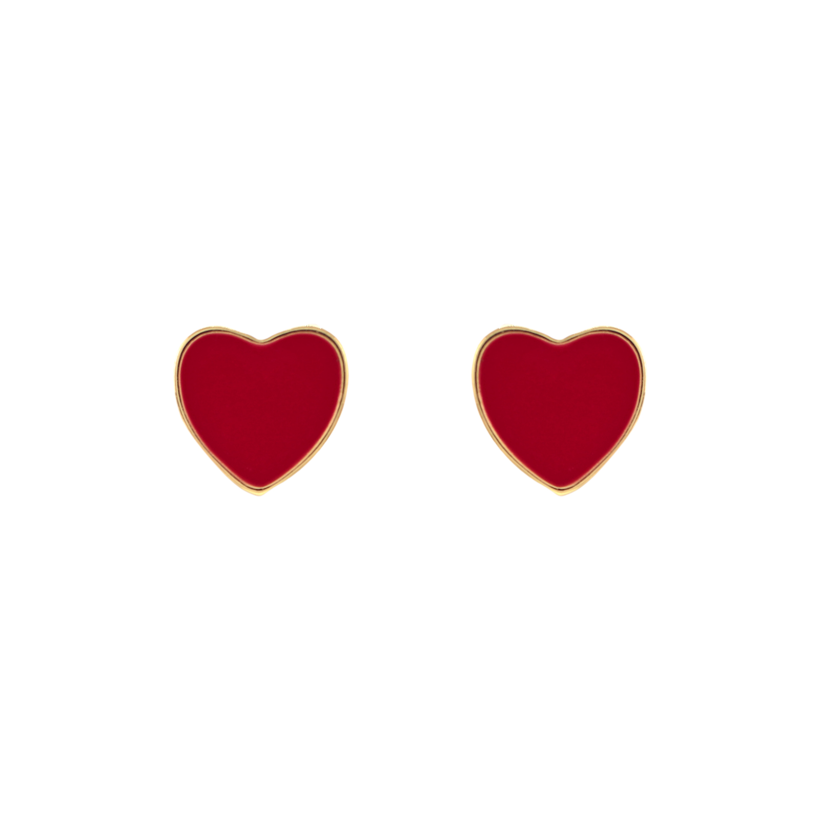 PENDIENTE CORAZÓN CON ESMALTE ROJO