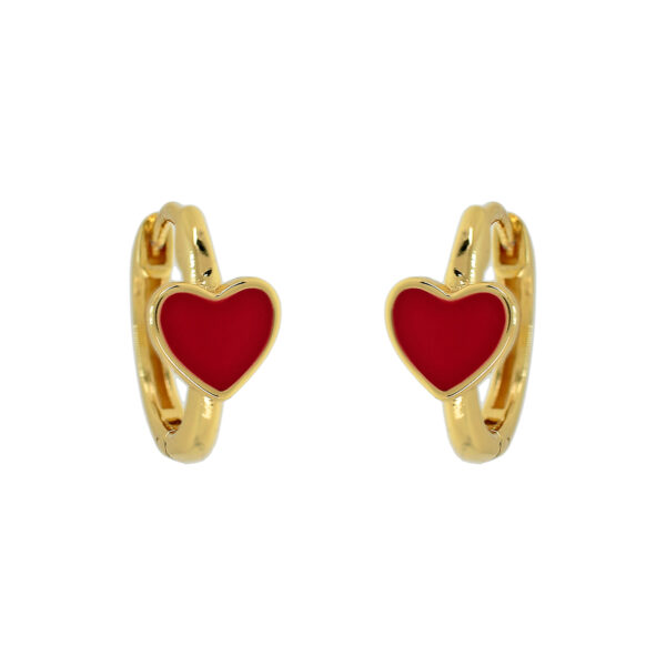 HEART RING WITH RED ENAMEL