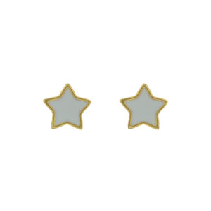 STAR EARRING WITH GOLD PLATED ENAMEL