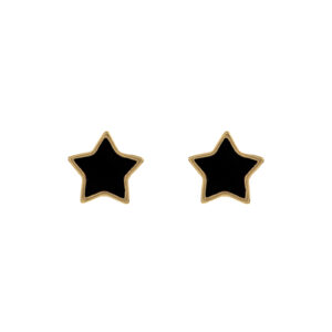 STAR EARRING WITH GOLD PLATED ENAMEL