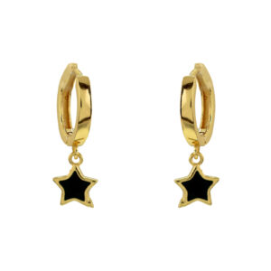 ARO ESMALTADO CON ESTRELLA CHAPADO ORO