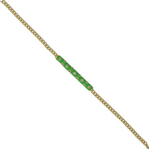 BRACELET WITH ENAMEL AND ZIRCONS GOLD PLATED