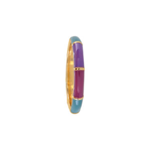 GOLD PLATED RING WITH COMBINED ENAMEL