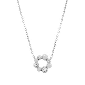 NECKLACE WITH BEADS AND ZIRCONIAS 38+ 7CM FROM ES
