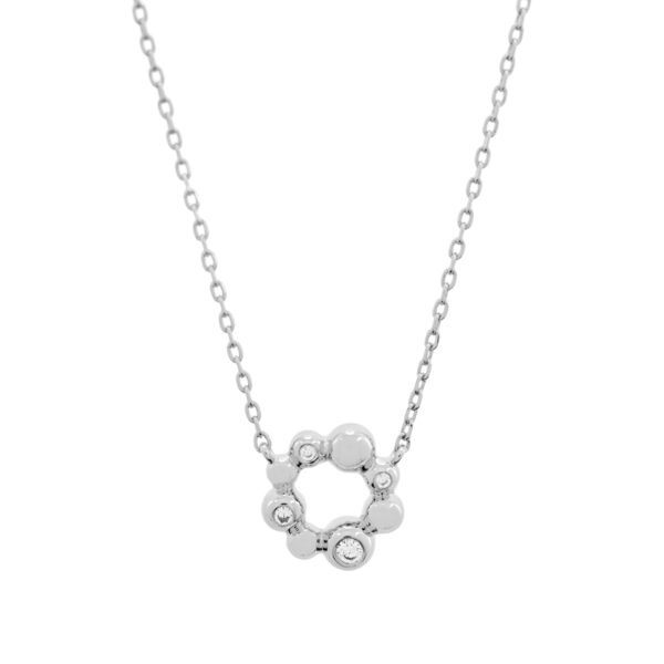 NECKLACE WITH BEADS AND ZIRCONIAS 38+ 7CM FROM ES