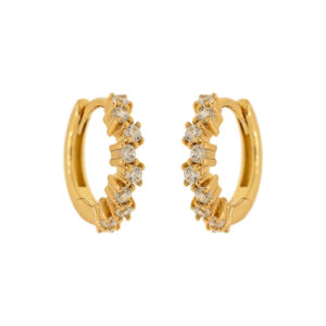IRREGULAR CLOSED RING WITH ZIRCONIAS