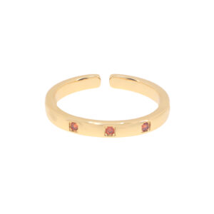 UNIVERSAL SIZE RING WITH 3 ZIRCONIAS