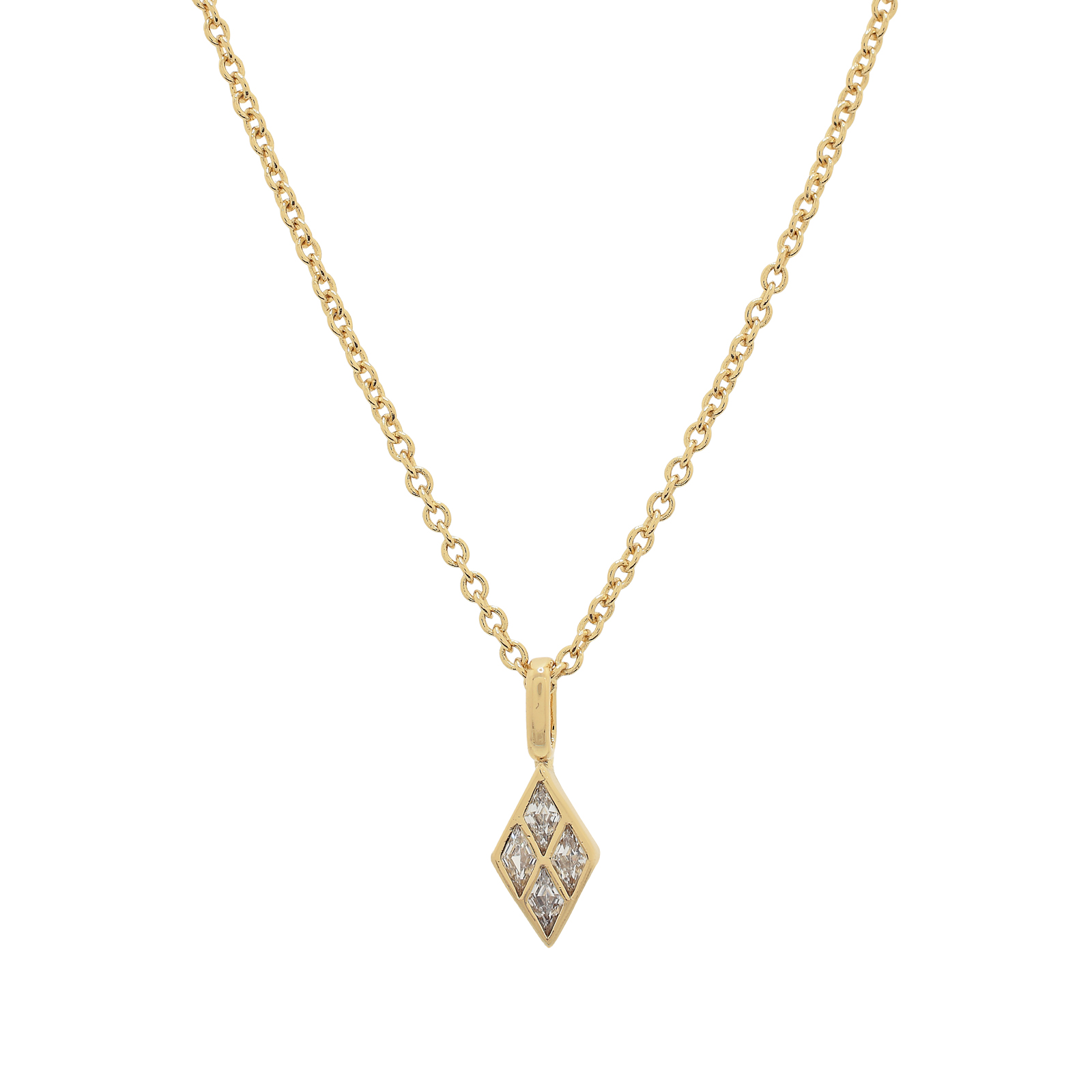 Collar rombo y circonitas