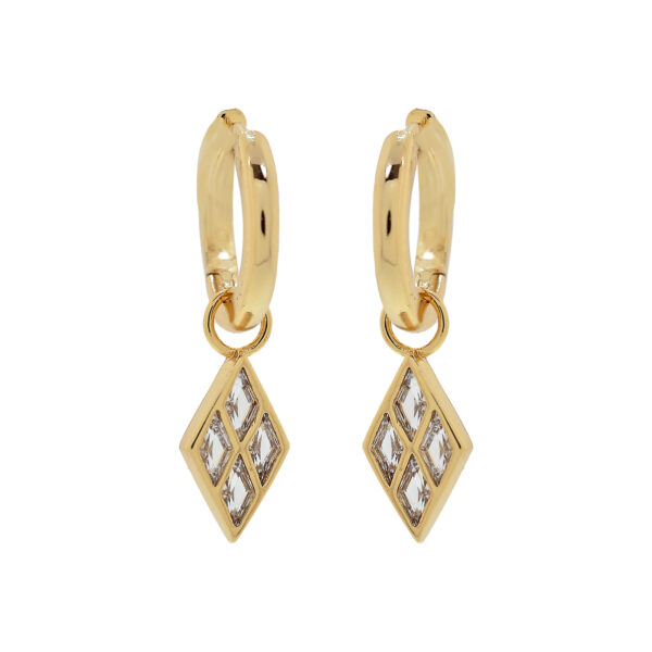 Hoop with rhombus and zircons
