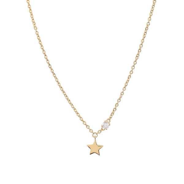 Star and zircon necklace