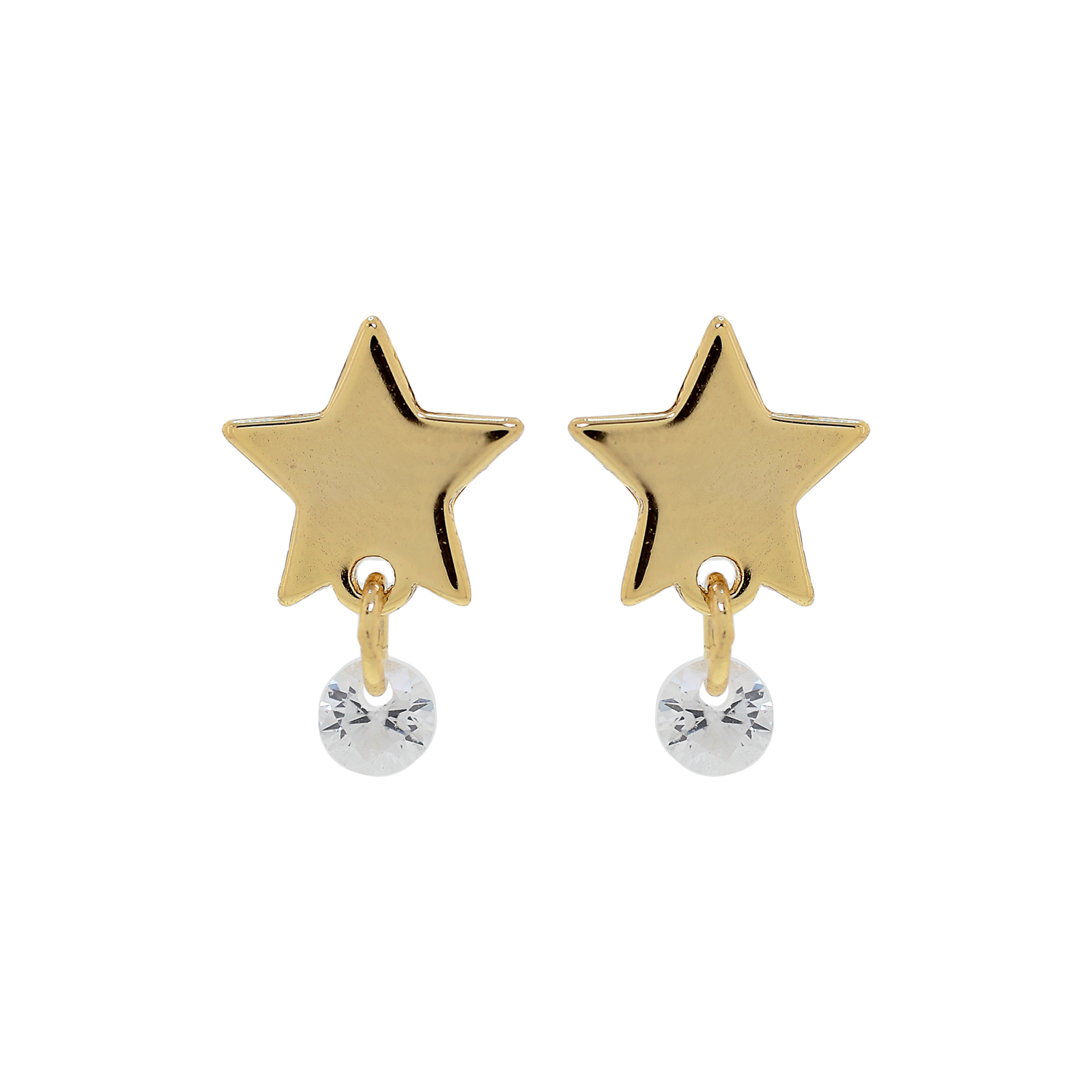 Earring with star and zircon