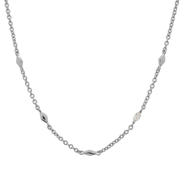 Motif and zirconia necklace