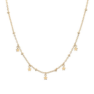 Necklace with multi stars and balls