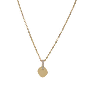 Necklace with zircons and pendant