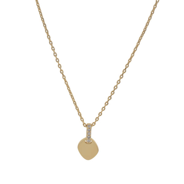 Necklace with zircons and pendant