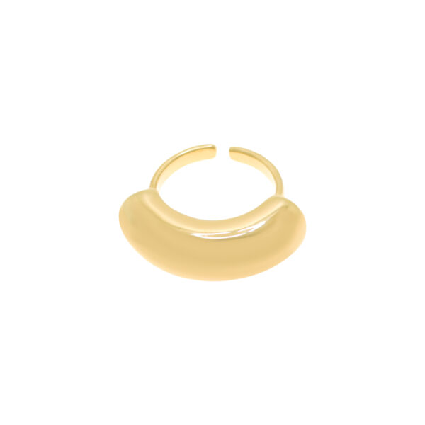 Universal size tube ring with 18k gold plated gloss finish.