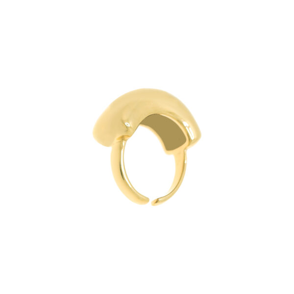 Universal size tube ring with 18k gold plated gloss finish.