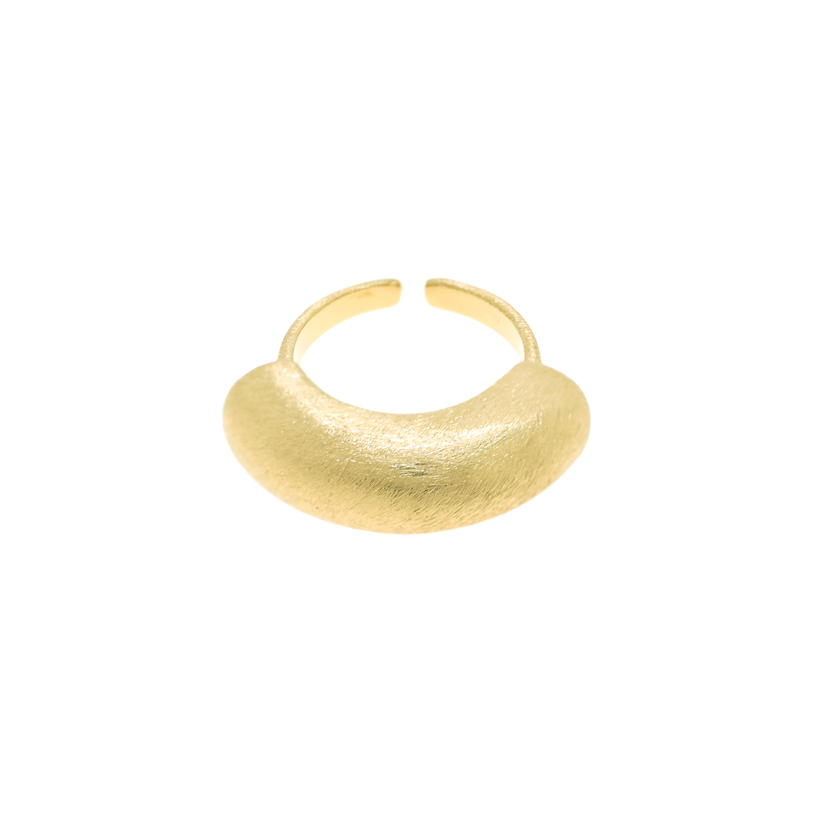 Anillo talla universal acabado mate chapado oro 18ktes.