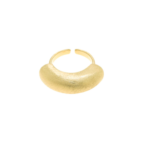 Universal size ring with 18k gold plated matte finish.