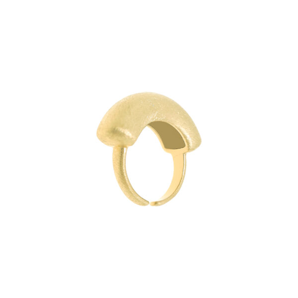 Universal size ring with 18k gold plated matte finish.