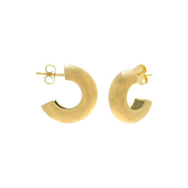 Aro brillo hueco 20mm x 6mm ancho chapado oro