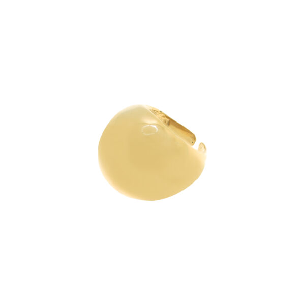 Anillo bola talla universal acabado brillo chapado oro 18ktes.