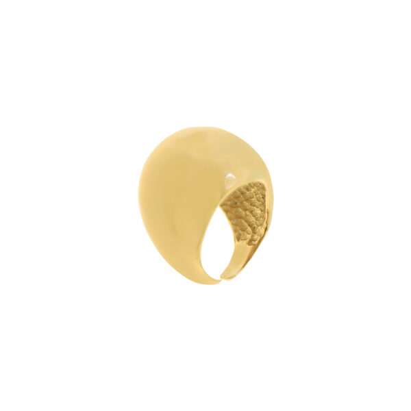 Anillo bola talla universal acabado brillo chapado oro 18ktes.