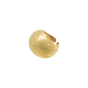 Anillo Bola talla universal  mate chapado oro 18ktes.