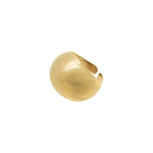 Anillo Bola talla universal  mate chapado oro 18ktes.