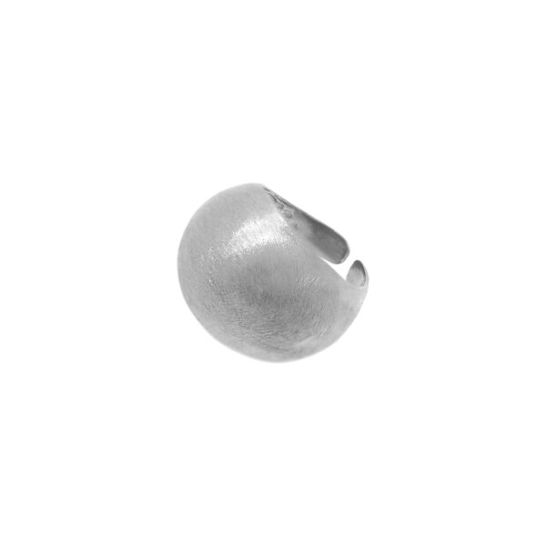 Anillo Bola talla universal mate acabado rodio