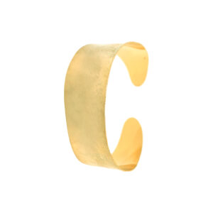 18k gold plated open wavy matte bracelet.