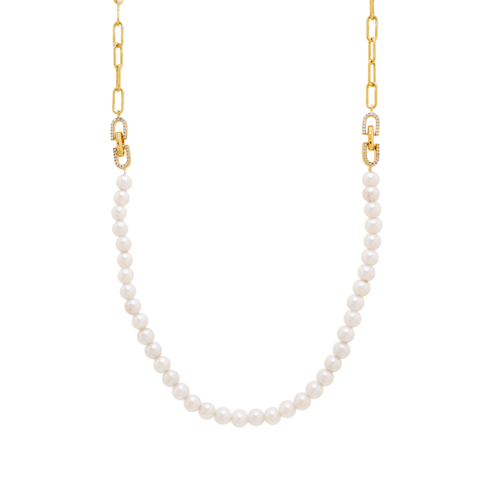 Collar con madreperla cierre con circonitas