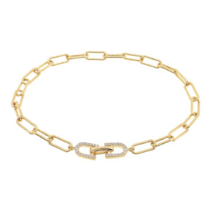 Bracelet with chain and zirconia clasp